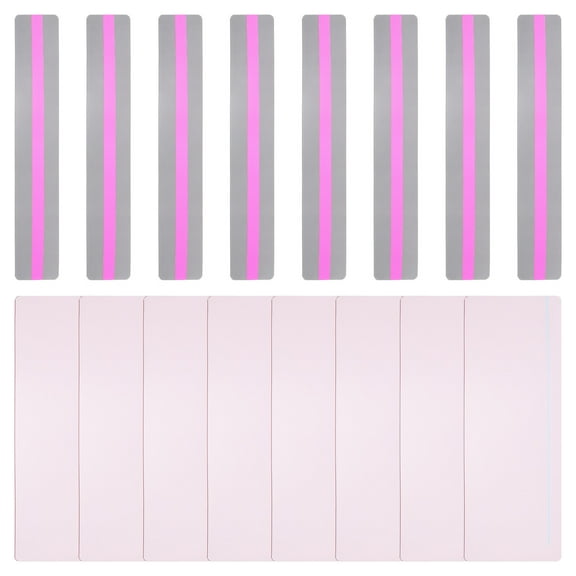 Uxcell Guided Reading Highlight Strips, 16Pcs 2 Sizes Colored Overlay Highlight Bookmarks, Reading Tracking Rulers with Line,Rose Red