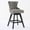 Gray, variant on Swivel Bar Stools Set of 2, Velvet Counter Height Bar Stools with Back, Swivel Dining Chair with Button Tufted and Wooden Legs, Kitchen Chair Counter Stools for Kitchen Island Kitchen Counter, Beige
