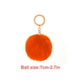 thumbnail image 2 of Linyer Fuzzy Ball Keychain Supple Comfortable Lovely Key Rings Adorable Practical Key Chains Women for Children Adults Elderly Students Orange 7cm, 2 of 6