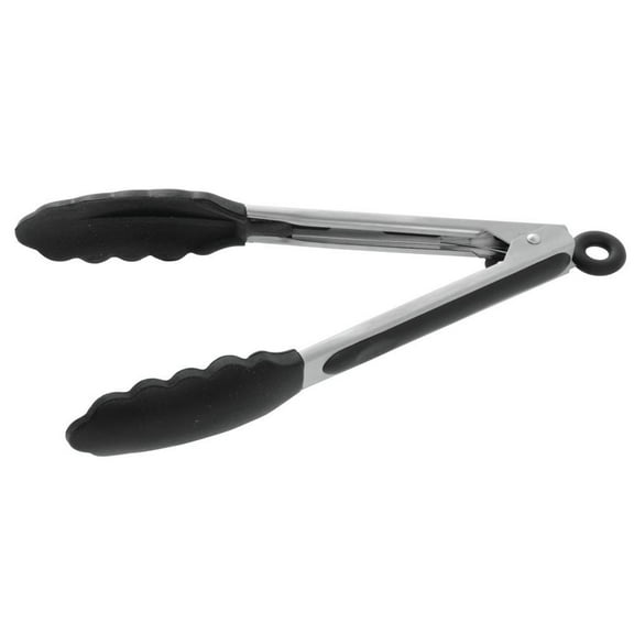 HUBERT® Locking Serving Tong Stainless Steel with Silicone Head - 9"L