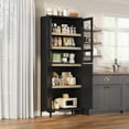 thumbnail image 2 of Luku Vertical Storage Cabinet with Glass Door 71" Tall 5-Tier Adjustable Shelf Cabinet for Home, 2 of 9