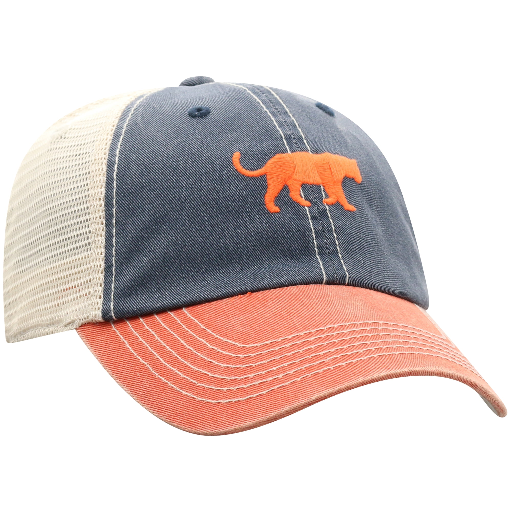 Men's Top of the World Purple Clemson Tigers Off Road Three-Tone Vintage Adjustable Trucker Hat