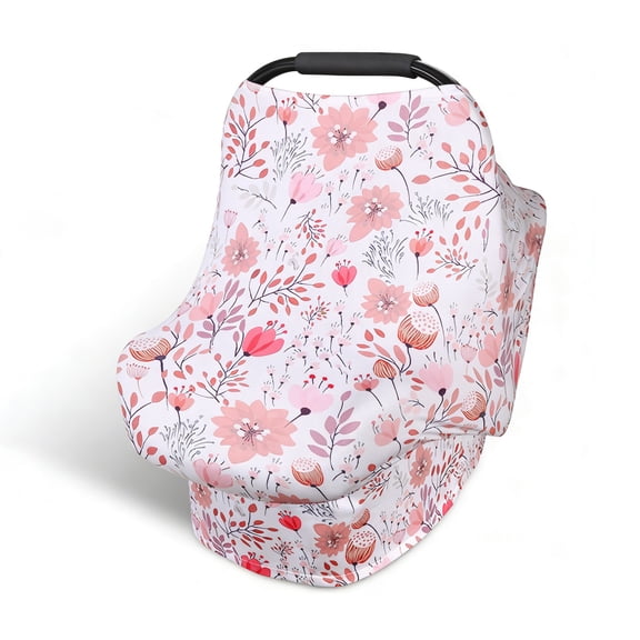 YIYIQCSJ Carseat Covers for Girl Boy, Stretchy Soft Infant Car Seat Cover, Sunscreen Wind Protection Nursing Breastfeeding Cover