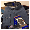 Ben Sherman Men's Long-Sleeve Stretch Woven Shirt L/Navy Blazer MARL