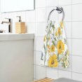 thumbnail image 3 of Yayeee 100% Cotton Hand Towels for Bathroom 16" x 28" Soft Absorbent Kitchen Towel, Yellow Floral, 3 of 7