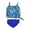 blue, variant on Swim Solutions Womens Waist Tie Brief 2 Piece Tankini, Blue, 20