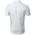 thumbnail image 3 of H2H Mens Casual Slim Fit Short Sleeve Shirts WHITE US XL/ASIA 2XL (KMTSTS0132), 3 of 6