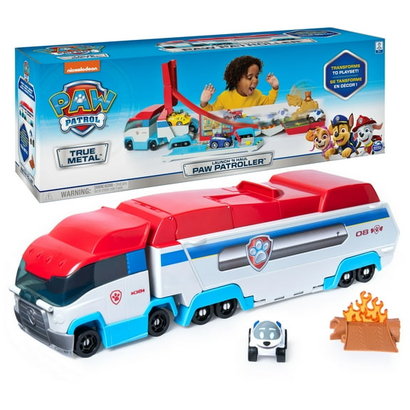 PAW Patrol, Launch’N Haul PAW Patroller, Transforming 2-in-1 Track Set for True Metal Die-Cast Vehicles, Kids Toys for Boys & Girls Ages 3 and Up