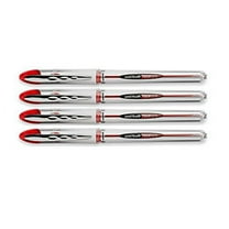 uniball Vision Elite Roller Ball Stick Pen, Red Bold 4 Pens Per Order 69023
