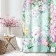 thumbnail image 3 of Cortina de ducha BayNook, diseño floral verde menta, 150 x 180 cm, poliéster, 3 of 6