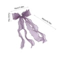 thumbnail image 3 of Sheer Organza Bow Curtain Tiebacks Pearl Decor No Punch Wavy Tassel Curtain Straps for Sweet Home Window Drape Decor Accessories Bedroom Gift, 3 of 6