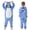 Blue, variant on Animal Onesie for Kids Fluffy Flannel Pajamas Unisex Children Jumpsuits