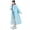 Sky Blue, variant on Naierhg Adult Raincoat Hooded Mid-Length Waterproof Long Sleeve Rain Ponchos Drawstring Tear-Resistant Rain Gear for Daily Travel Sunshade Black