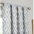 thumbnail image 3 of Inspired Surrounding Single Window Panel with Rod Pocket, Grey Jacquard, 3 of 9
