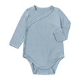 thumbnail image 1 of zyoiszvq Baby Unisex Long Sleeve Onesies - Fall Spring Solid Color Sleeper Rompers,0-24M, Blue, 1 of 2