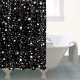 thumbnail image 5 of Space and Galaxy Aesthetic Bathroom Curtain Star Constellation Moon Stars Sci-Fi Lovers Waterproof 36" x 72", 5 of 5