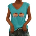 thumbnail image 1 of Camiseta sin mangas con cuello en V y estampado informal a la moda para mujer Pompotops lopia1000058, 1 of 4