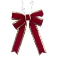 thumbnail image 3 of Vickerman 36" x 45" Red Velvet Gold Trim Outdoor Christmas Bow with UV Treated Material and Wire to Hang., 3 of 3