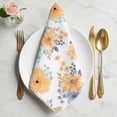 thumbnail image 2 of Orange Watercolor Floral Cloth Napkins, Spring Flower Abstract Art Washable and Reusable Dinner Napkins Set of 2, Table Napkin for Kitchen Party Birthday Wedding Hotel Housewarming 20"x20", 2 of 9
