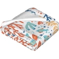 thumbnail image 2 of Coral Blanket Coral and Fish Soft Cozy Flannel Lightweight Warm Travel Couch Throw Blankets for Bed Living Room Decor Gifts for Kids Adults 60""x50"", 2 of 6