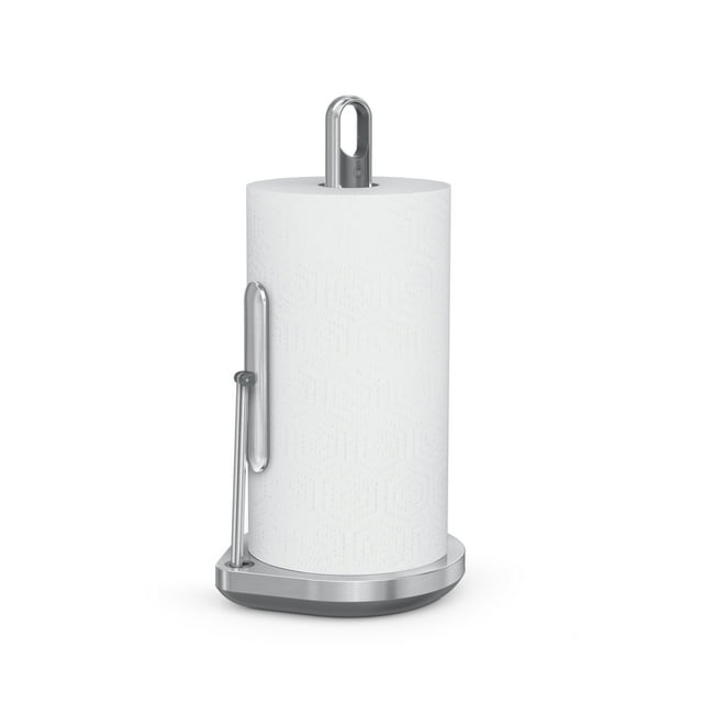 Simplehuman Porte-Essuie-Tout sur Pied avec Pompe de Pulvérisation, Acier Inoxydable Brossé
