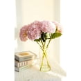 thumbnail image 5 of 5PCS 15.4In Artificial Hydrangea Silk Flowers Bouquet Faux Hydrangea Stems for Wedding Centerpieces Home Decor (White, 5), 5 of 5