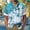 Sky Blue, variant on HOWPAY Men's Shirts Oversized Short Sleeve Button up Hawaiian Floral Print Tops Beach Holiday Casual Regular Fit Comfy Summer Streetwear Brown XXL