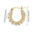 thumbnail image 2 of WILLBEST Aretes Mujer Plata Pendientes De Botón De Oro Lleno De Circonitas Para Mujer Pendientes De Botón De Plata Pendientes De Aro Para Mujer Joyería Cumpleaños Para Mujer Cumpleaños Para Mujer, 2 of 3
