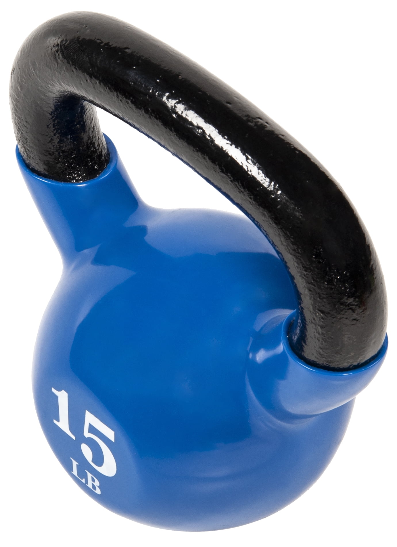 BalanceFrom All-Purpose Color Vinyl Coated Kettlebells, 15 lbs