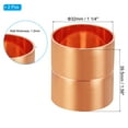 thumbnail image 2 of Unique Bargains 1-1/4 Inch ID Copper Coupling Fittings, 2 Pcs Rolled Tube Stop Straight Pipe Fitting Welding Joint for HVAC, 2 of 5