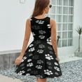 thumbnail image 6 of White Dog Paw Retro Style Women's Tank Dress V Neck Sleeveless Summer Sundress, 6 of 7