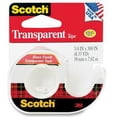 thumbnail image 2 of Scotch Gloss Finish Transparent Tape - 25 ft Length x 0.75" Width - 1" Core - Dispenser Included - Handheld Dispenser - 1 / Roll - Clear | Bundle of 5, 2 of 2