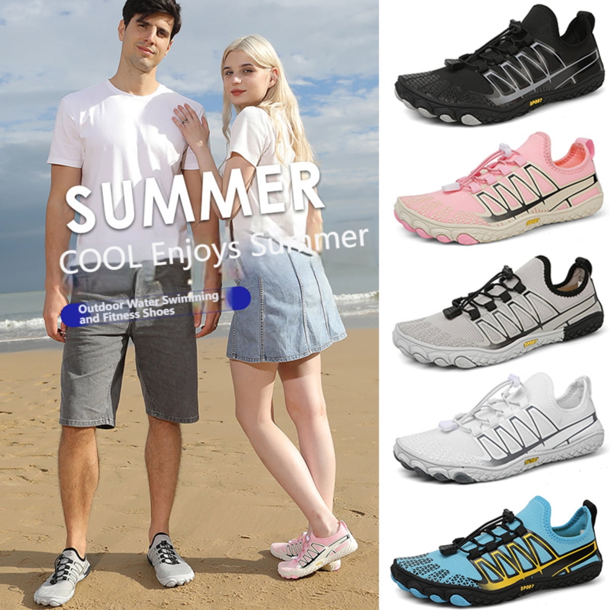 ChiVerve Hiking Barefoot Shoes for Women Men Breathable & Non-Slip Athletic Footwear Wide Toe Water Shoes,Designed for Walking,Running&Swimming