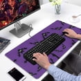thumbnail image 2 of Long Mouse Pads for Desk,Purple Halloween Black Bats Desk Mats on Top Of Desks, Desk Mouse Pad Extra Large with 3mm Non-Slip Base and Stitched Edge for Gaming,Office,Work,Home 31.5x15.7in, 2 of 5
