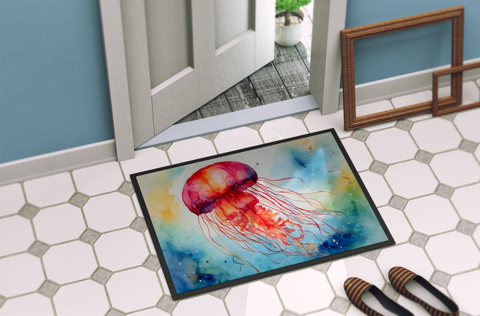 Carolines Treasures DAC2791MAT 0.15 x 18 x 27 in. Jellyfish Doormat