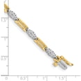 thumbnail image 4 of 14K Two-Tone A Diamond Fancy Link Tennis Bracelet (7 X 4.5) Made In United States x638a, 4 of 5
