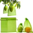 thumbnail image 2 of 100 bolsas de red de protección de frutas para árboles frutales, bolsas de barrera de malla de jardín para proteger las plantas de plagas, pájaros, ardillas, bolsa de malla de frutas con cor, 2 of 5