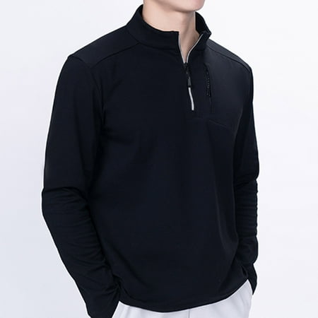 Aloohaidyvio Men s Long Sleeve Sun Shirts UPF 50+ Tees 1/4 Zip Up Fishing Running Rash Guard T-Shirts Outdoor Sweatshirt