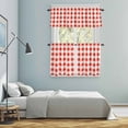 thumbnail image 5 of Orange Red Checkered Kitchen Curtains Sets for Windows 24 Inch Length, Farmhouse Buffalo Plaid Rod Pocket Window Treatments Tier Curtains and Valances Set for Bedroom/Bathroom, 5 of 8