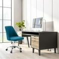 thumbnail image 5 of CorLiving Marlowe Fabric Upholstered Armless Task Chair in Dark Blue, 5 of 7