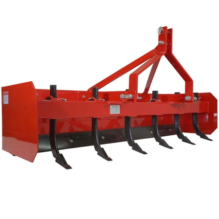 Titan 6' Box Blade Tractor Attachment Category 1 Cat 0 Scarifier Shank (Best Box Blades For Tractors)