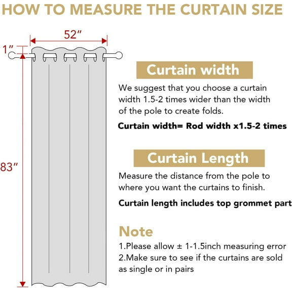 Linen Blackout Curtain 84 Inches Long for Bedroom/Living Room Thermal Insulated Grommet Linen Curtain Drapes