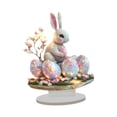 thumbnail image 3 of Figura de conejo de Pascua, artesanía, decoración del hogar, decoración de bricolaje, regalo de Pascua, adorno de escritorio, escultura de conejo para, 3 of 9