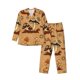 thumbnail image 1 of Balery Brown Mushrooms Pijama para Hombre de Dos Piezas con Manga Larga, Conjunto de Dormir y Descanso Suave con Bolsillos-Small, 1 of 7