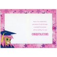 thumbnail image 2 of Designer Greetings Manga Girl with Pink Starry Background Graduation Congratulations Card for Pre-Teen Girl, 2 of 2