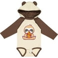 thumbnail image 3 of Inktastic Sloth Pizza Boys or Girls Long Sleeve Baby Bodysuit, 3 of 5