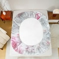 thumbnail image 5 of jejeloiu Chic Butterfly Bed Sheets,Romantic Flower Floral King Sheets,Pink White Sheet Set Girls,Super Cozy Room Decor,4 Pieces, 5 of 7