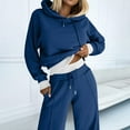 thumbnail image 5 of Bpmpbo Women's Hoodie and Jogger Set Solid Color Sweatsuit with High-Waisted Elastic Pants Cozy Fall Winter Track Suits, 5 of 8