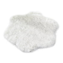 Btomtd 23.62' x 23.62' Imitation Wool Entryway Mat Floor Mat Sheepskin Style Doormat Non Slide Base Living Room Bedroom Carpet Plush Decor, White