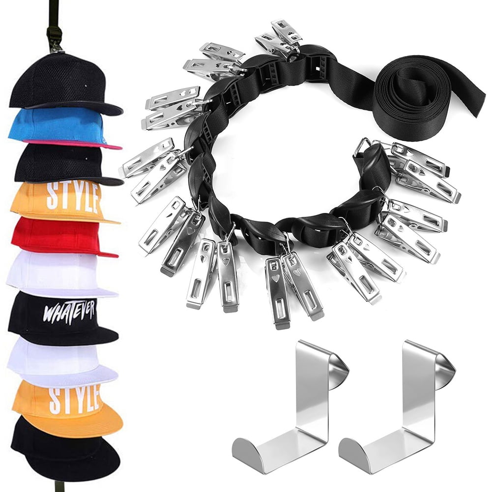 Windfall Cap Rack,Door & Wall Mounted Baseball Caps Organizer Hanger